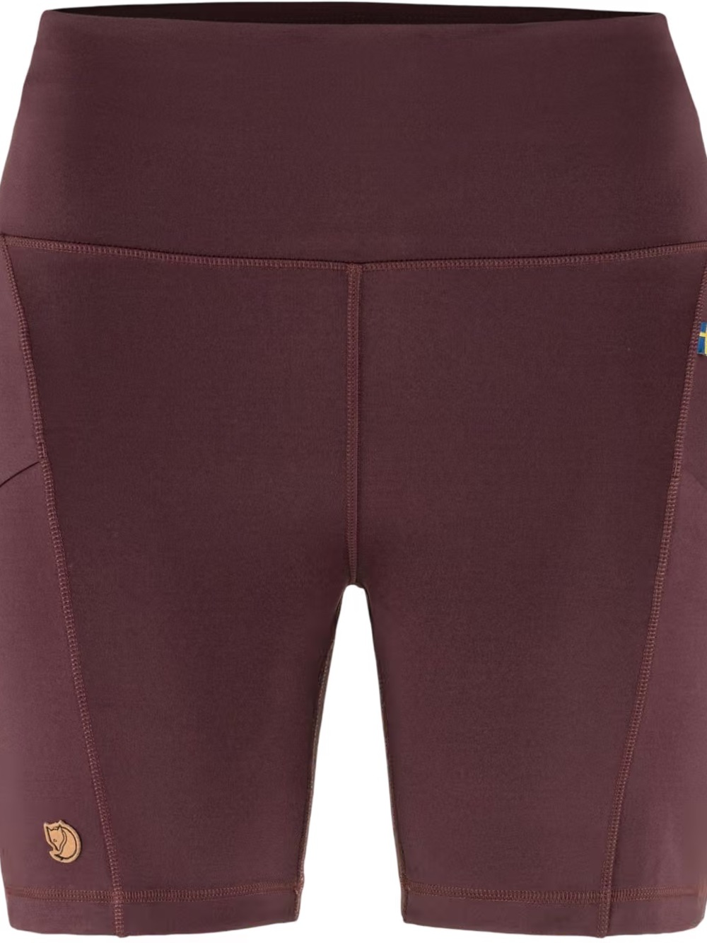 Fjallraven High-Waist Bike Shorts in Deep Wine